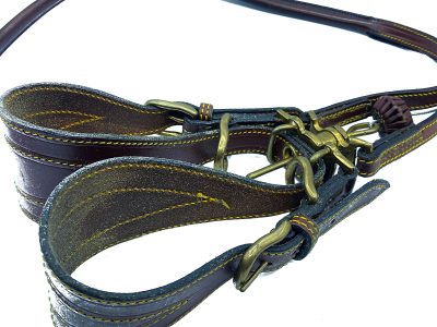 Traílla para galgo doble color marrón