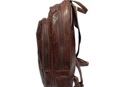 Mochila cremalleras grande color roble. Coferpiel.